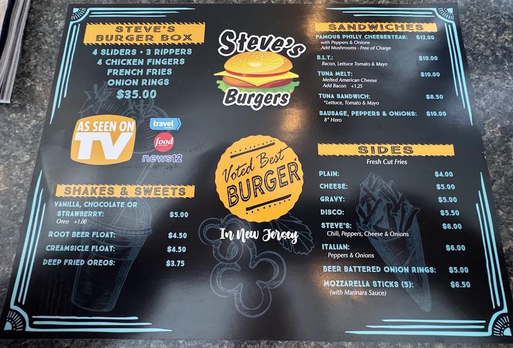Steve's Burgers Menu image 1